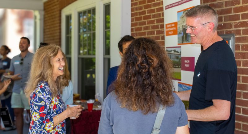 ISCE Director Karen Roberto speaking with Virginia Tech faculty.
