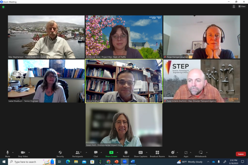 Photo of online Policy Camp participants on Zoom, held in May 2023. 